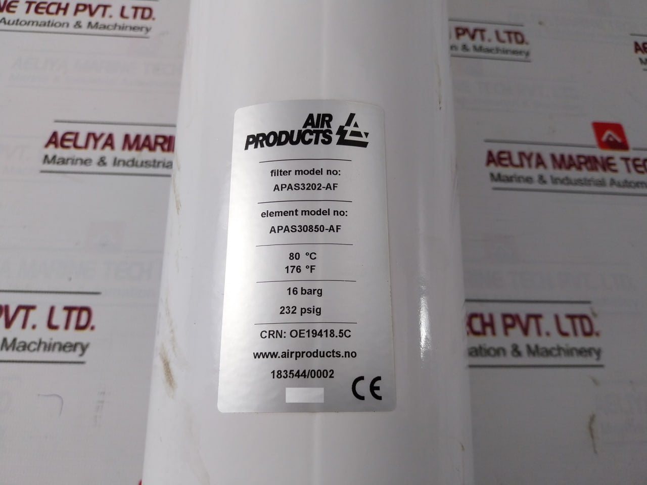 Air Products Apas30850 Filter Element 16 Barg 232 Psig
