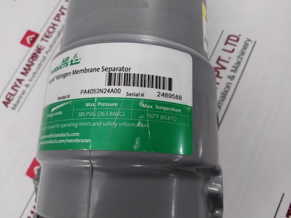 Air Products Pa4050N24A00 Nitrogen Membrane Separator Module 385Psig (26.5 Barg)