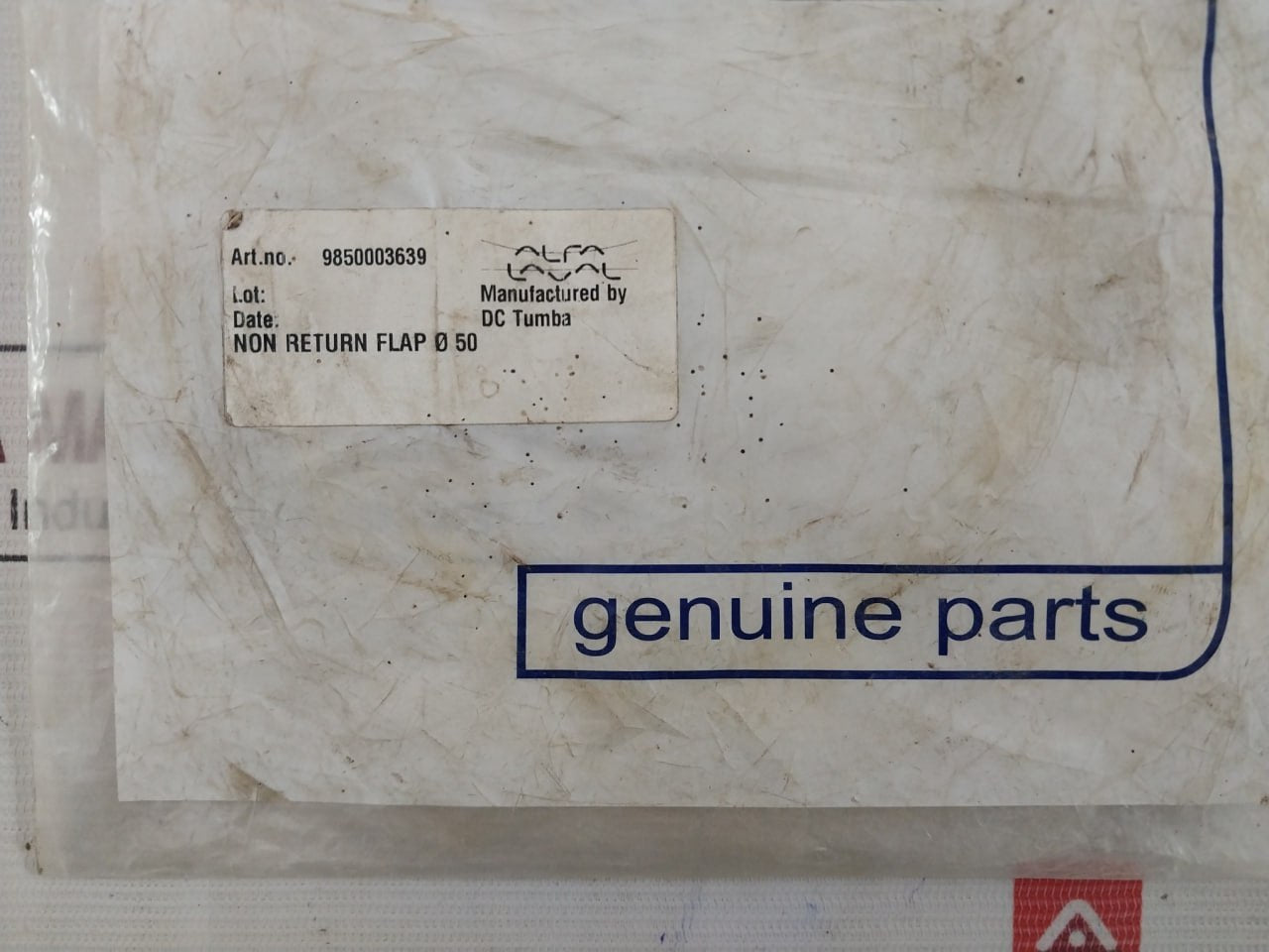 Alfa Laval 9850003639 Non Return Flap Disc Set