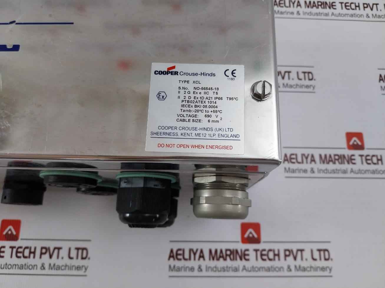 Alfa Laval Cooper Crouse-hinds Xcl Control Panel Enclosure Ip66 T95c 690v 6mm2