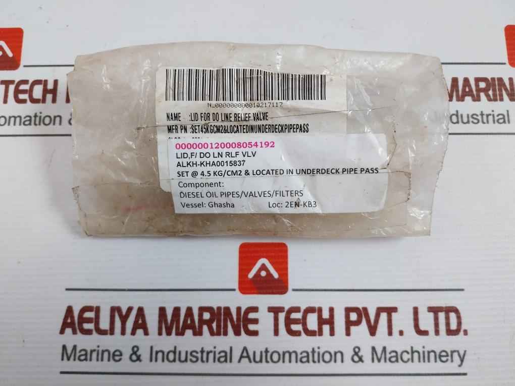 Alkh-kha0015837 Lid For Do Line Relief Valve
