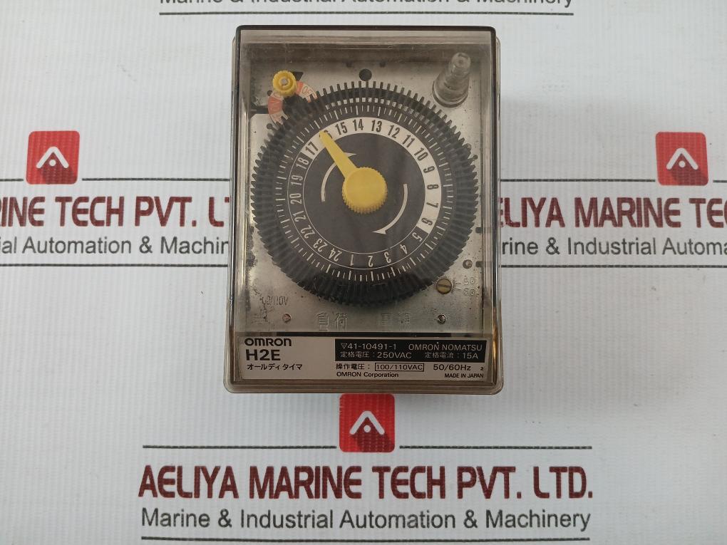 All Day Timer Switch 50/60 Hz 100/110 Vac 15A Omron H2E