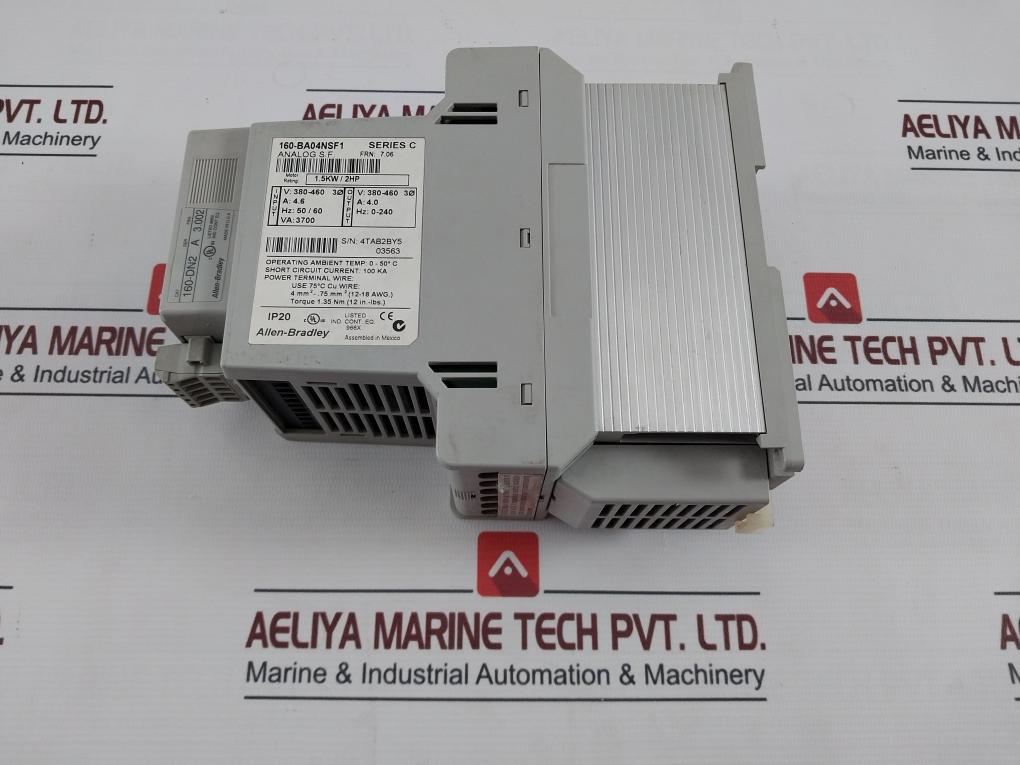 Allen-bradley 160-ba04Nsf1 Ser C Adjustable Frequency Drive 1.5Kw/2Hp