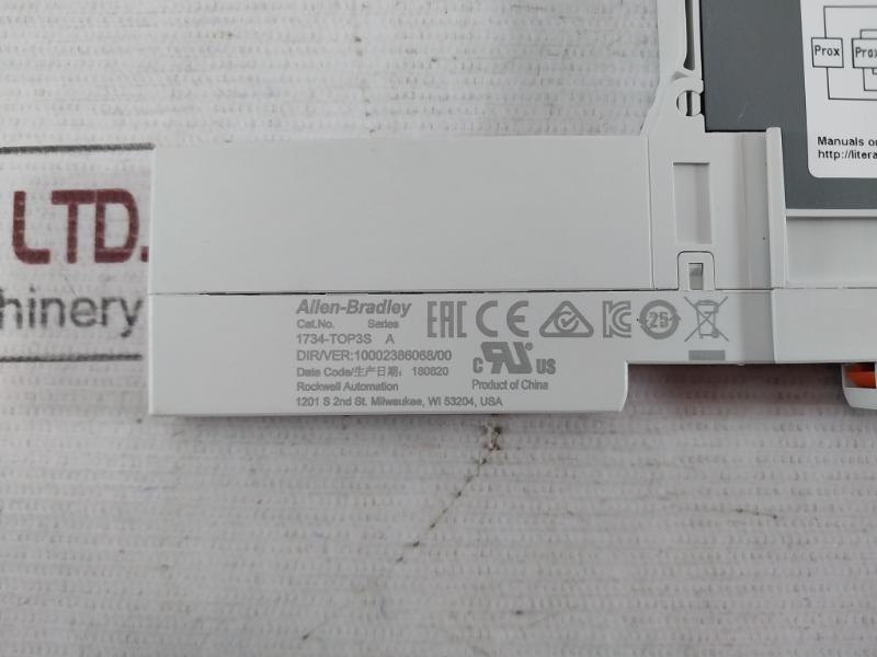 Allen-bradley 1734-ib4 Ser D 24Vdc Sink Input Module Pn-130650 10002386068/00