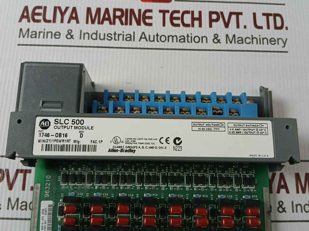 Allen-bradley 1746-ob16 Plc Output Module 10-50 Vdc 0.5 Amp