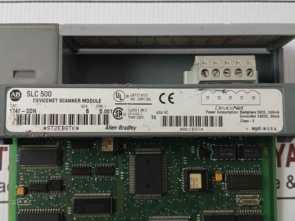 Allen-bradley 1747-sdn Devicenet Scanner Module 24Vdc 90Ma