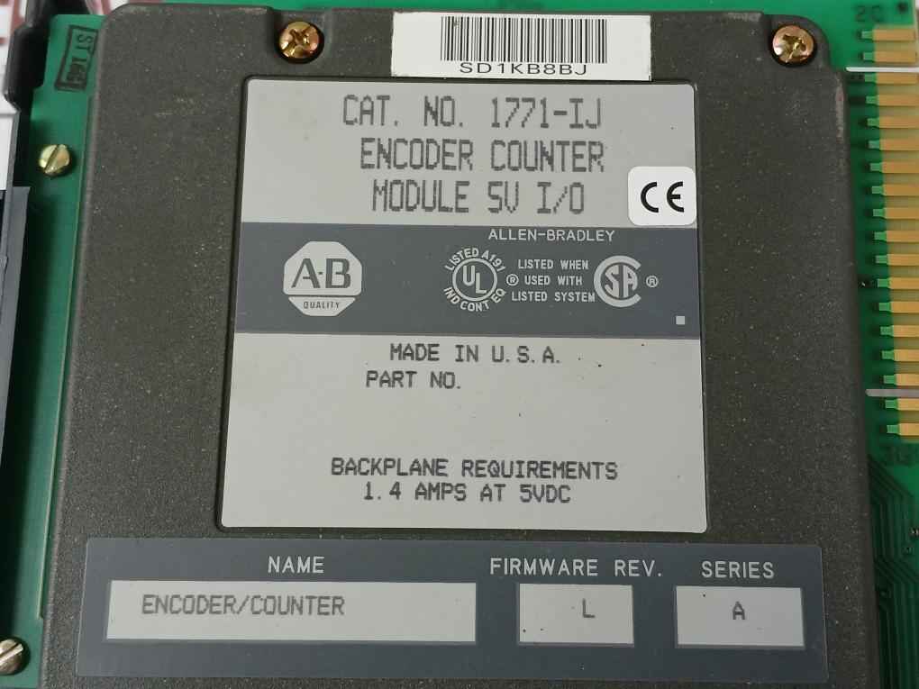 Allen-bradley 1771-ij Encoder Counter Module 5V I/O Series A Rev L