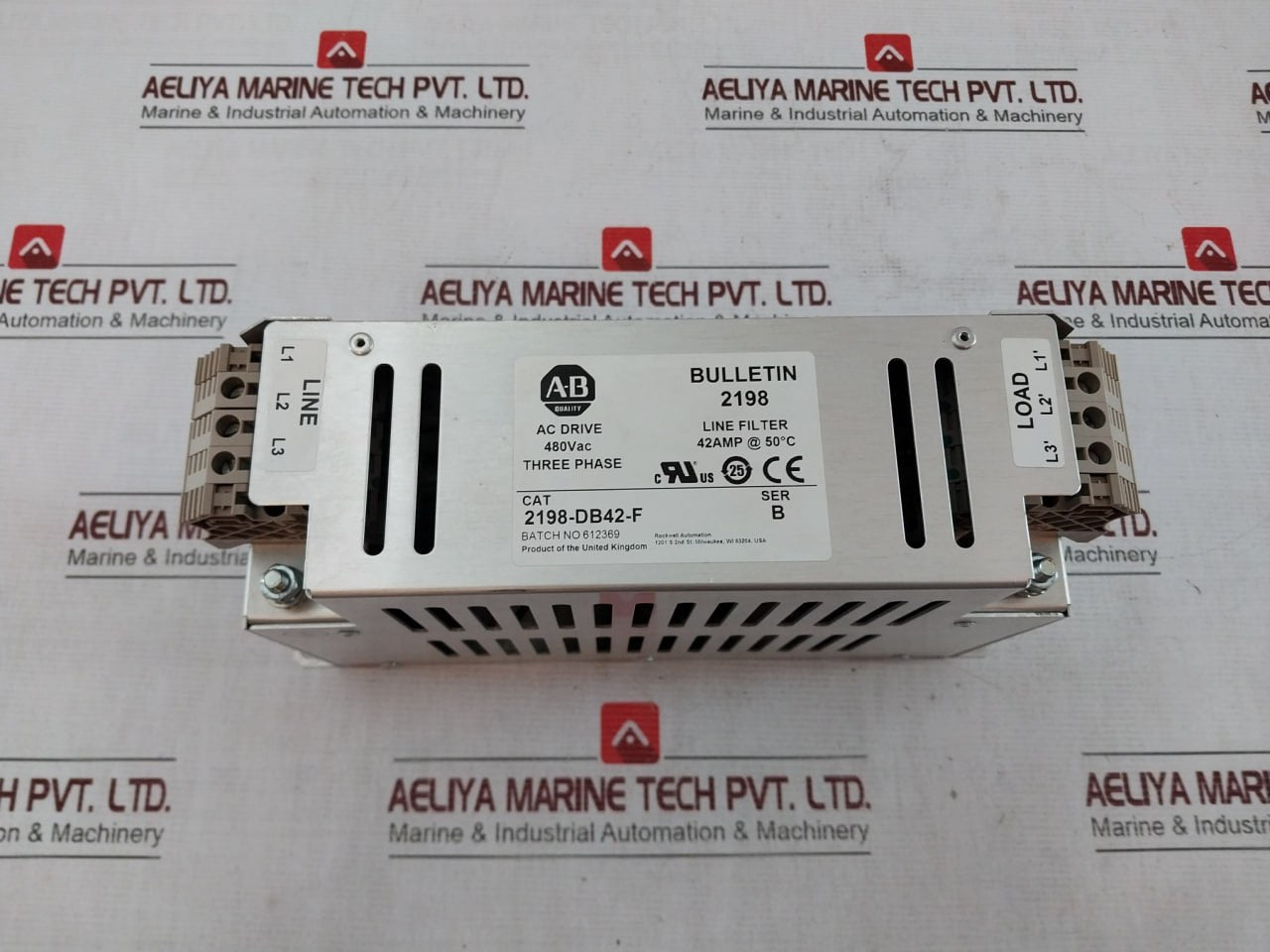 Allen-bradley 2198-db42-f Ser B 3-phase Ac Drive Line Filter 480Vac 612369026