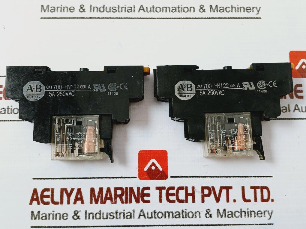 Lot Of 2X ALLEN-BRADLEY 700-HN122 & 700-HK32Z24-4 Relay