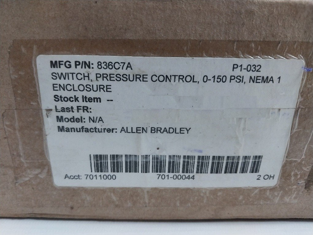 Allen-bradley 836-c7A Pressure Control Switch Ser A
