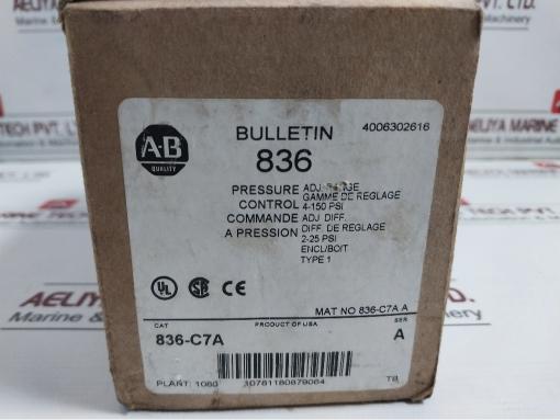 Allen-bradley 836-c7A Pressure Control Switch Ser A