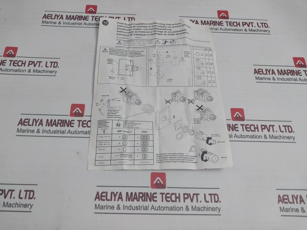 Allen-bradley 800T-a2A2 Push Button Flush Head Black