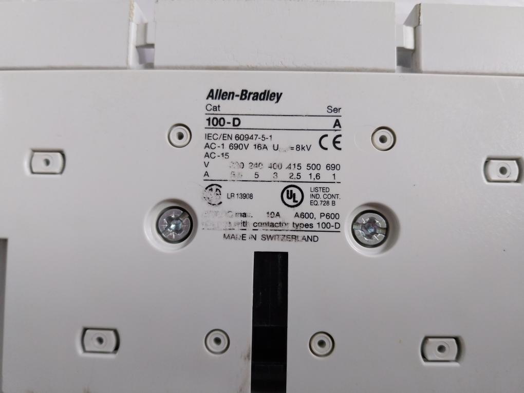 Allen Bradley Power Contactor 50/60 Hz 600Vac Part No: 100-d140 Ei