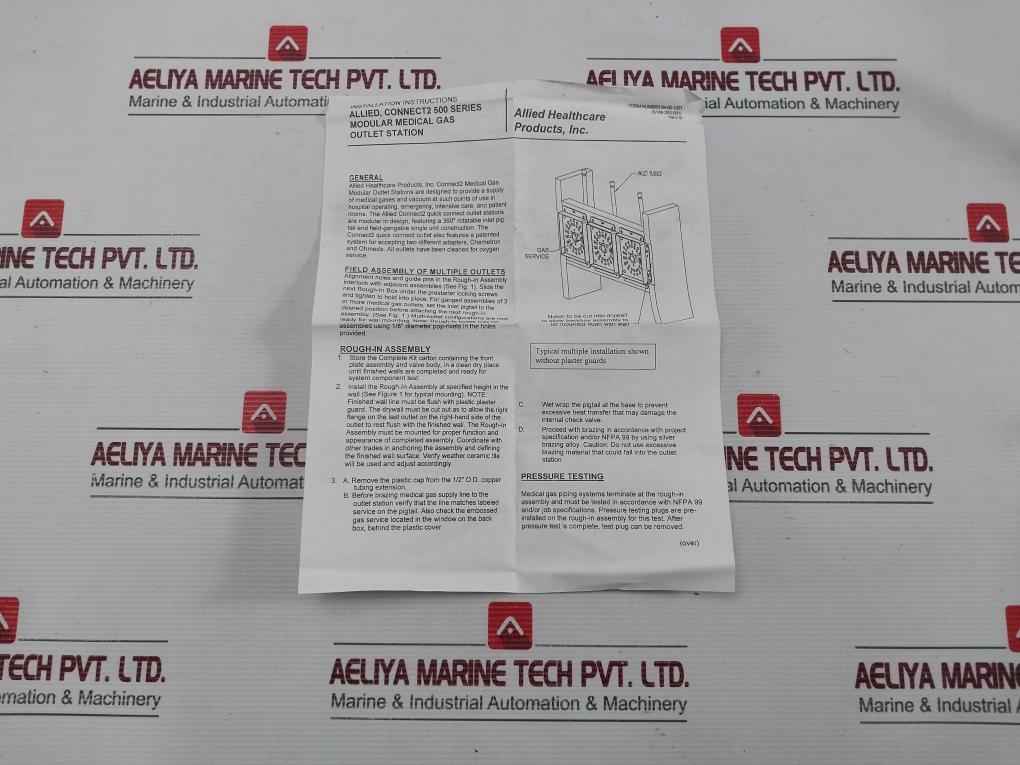Allied Modular Gas Outlet Station 64-02-5001-p Connect2 500 Series 100 Psig