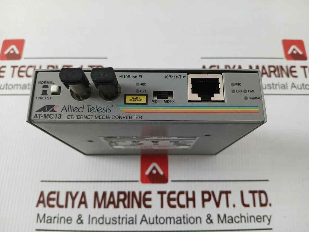 Allied Telesis Ethernet Media Converter At-mc13 12Vdc-0.5A