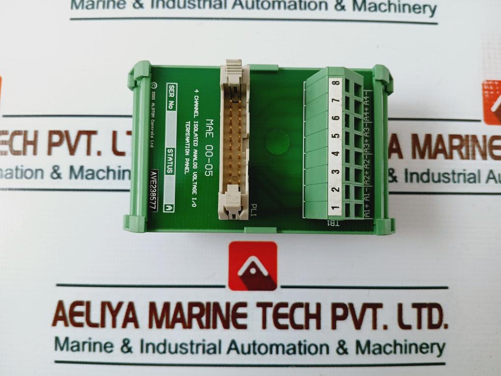 Alstom Controls Mae 00-05 4Channel Isolated Analog Voltage I/O Termination Panel