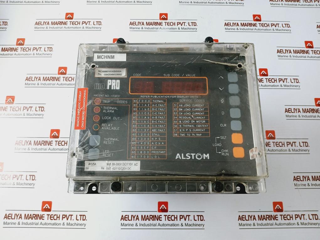 Alstom Mchnm01h1ab0500a Protection Relay 1/5a 50hz 88-300vdc/110v 130168060126020