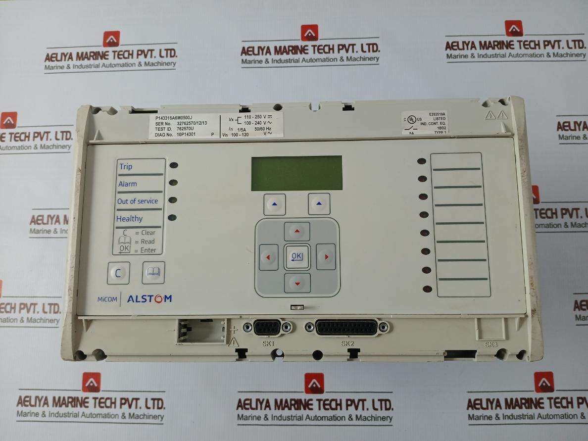Alstom P143316A6M0500J Micom Feeder Protection Relay 100-120V 50/60Hz 1/5A