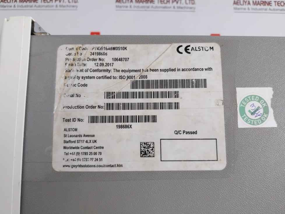 Alstom P743916A6M0510K,.