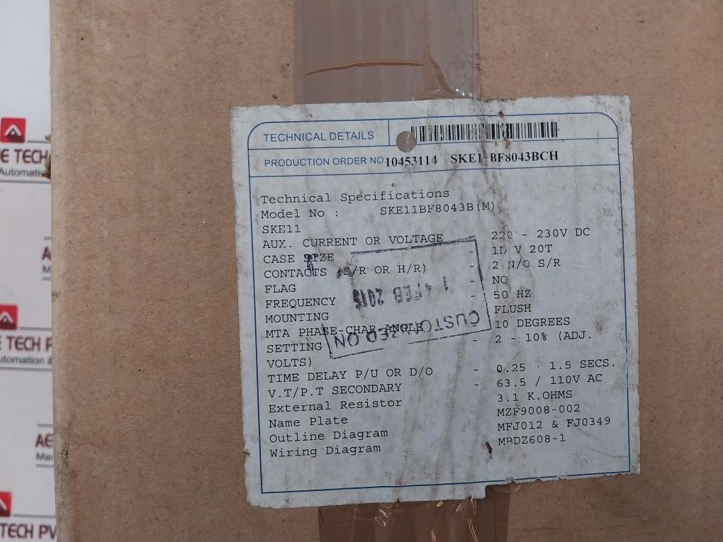 Alstom Ske11bf8043bch Check Synchronising Relay 50 Hz 220-230 V Dc