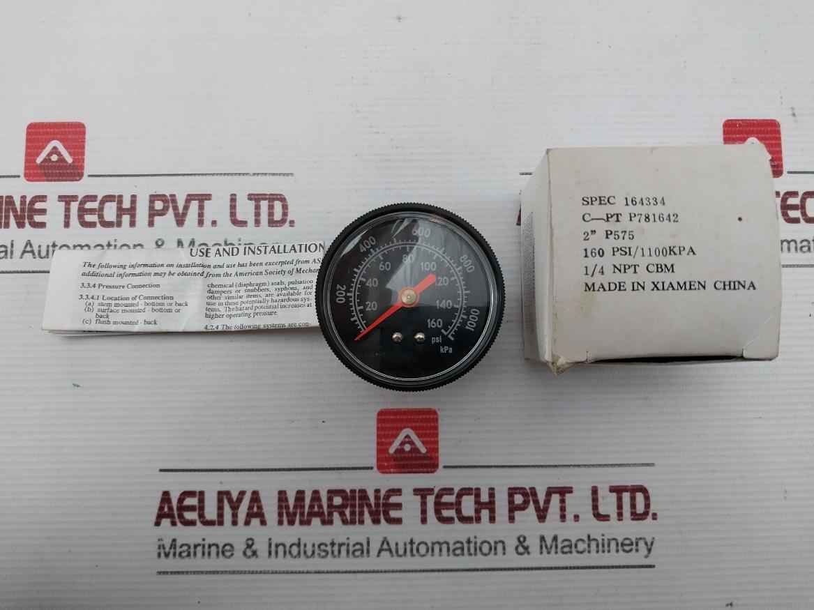 Ametek 160Psi Pressure Gauge P781642 0-1100 Kpa