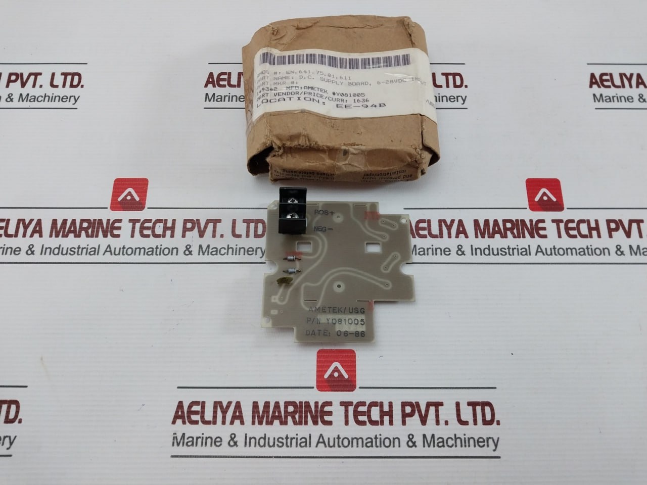 Ametek Y081005 D.C. Supply Board 6-28Vdc Input