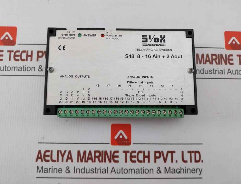 Analog Input/Output Module S48 8-16 Ain + 2 Aout Telefrang