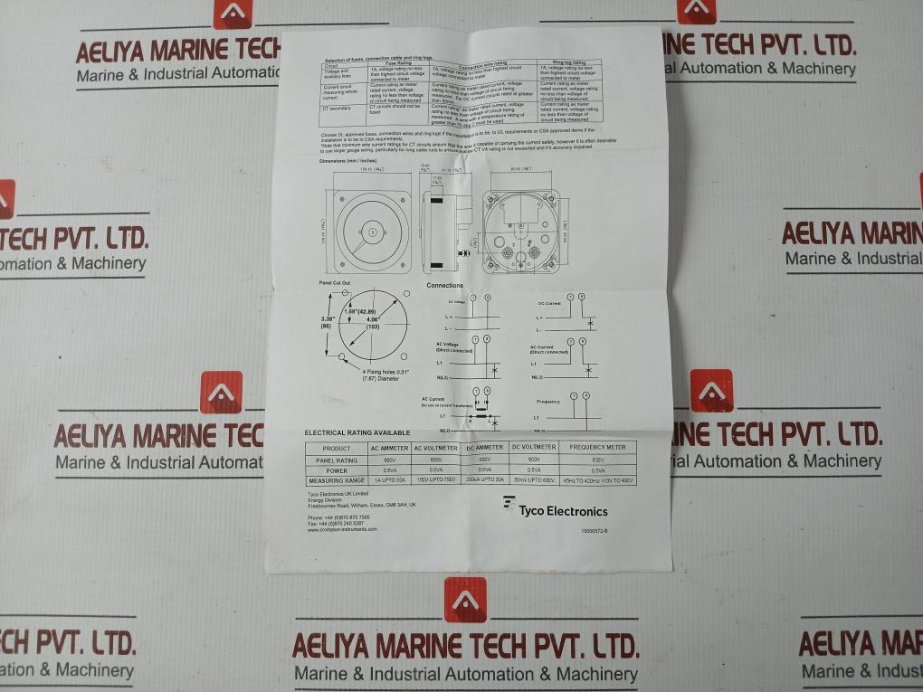 Analog Kvar Meter 0-1600Kilovars Crompton 007-05Aa-fate/Kvar