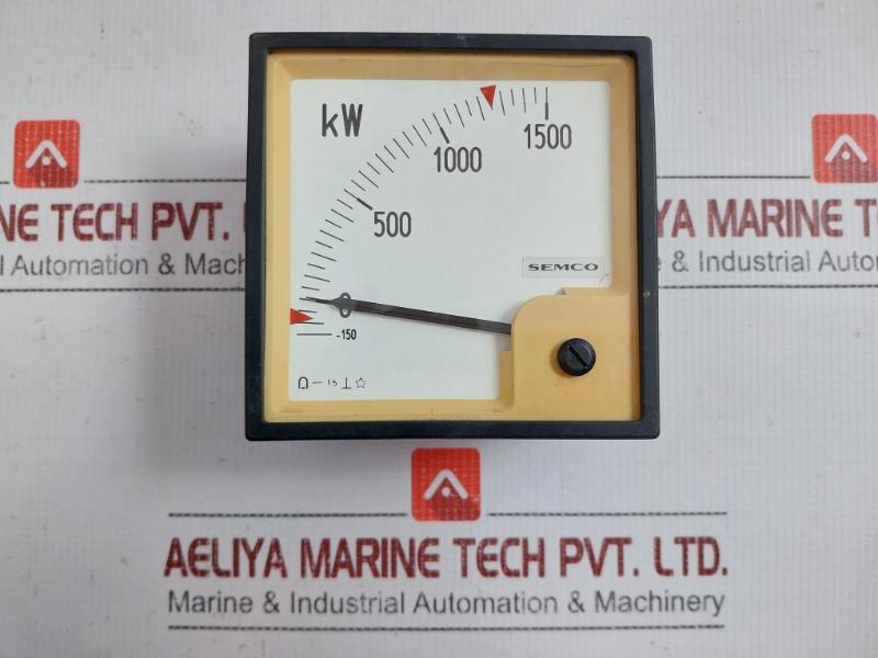 Analog Panel Meter Semco -150 To 1500 Kw