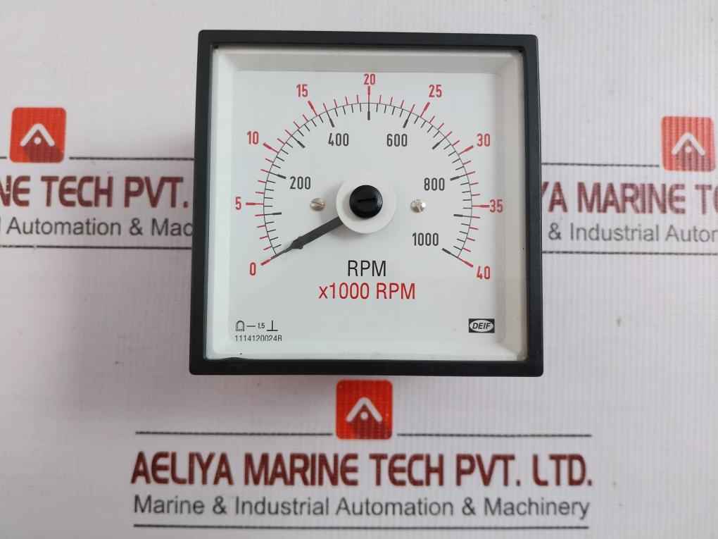 Analog Rpm Meter 0-40 X1000 Rpm Deif Dq96-c