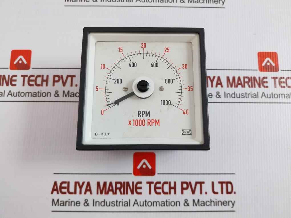 Analog Rpm Panel Meter 0-40 X1000 Deif
