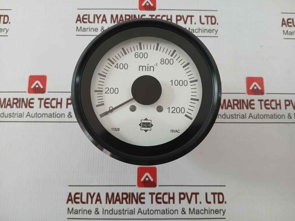 Analog Tachometer 11526 Rhein Tacho 0-1200 Min-1 15Vac