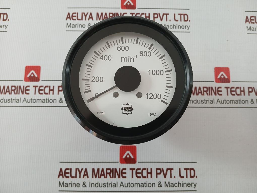 Analog Tachometer 11526 Rhein Tacho 0-1200 Min-1 15Vac