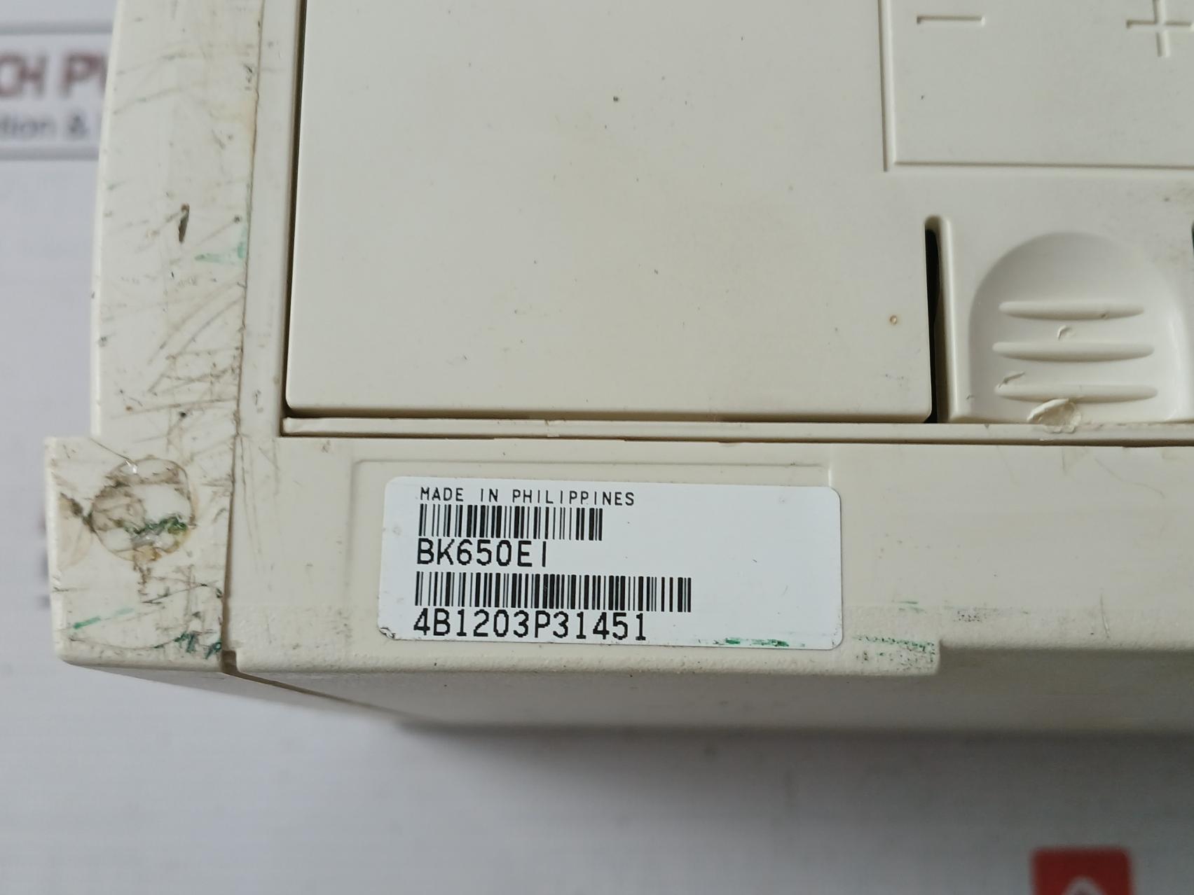Apc Bk650Ei Back-ups Uninterruptible Power Supply Cs 220-240V, 5.3A 50-60Hz 400W