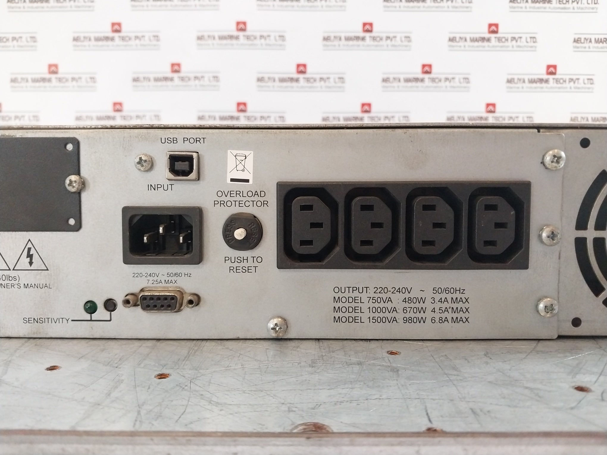 Apc Sua750Rmi2U Uninterruptible Power Supply 220-240V~ 50/60Hz 7.25A