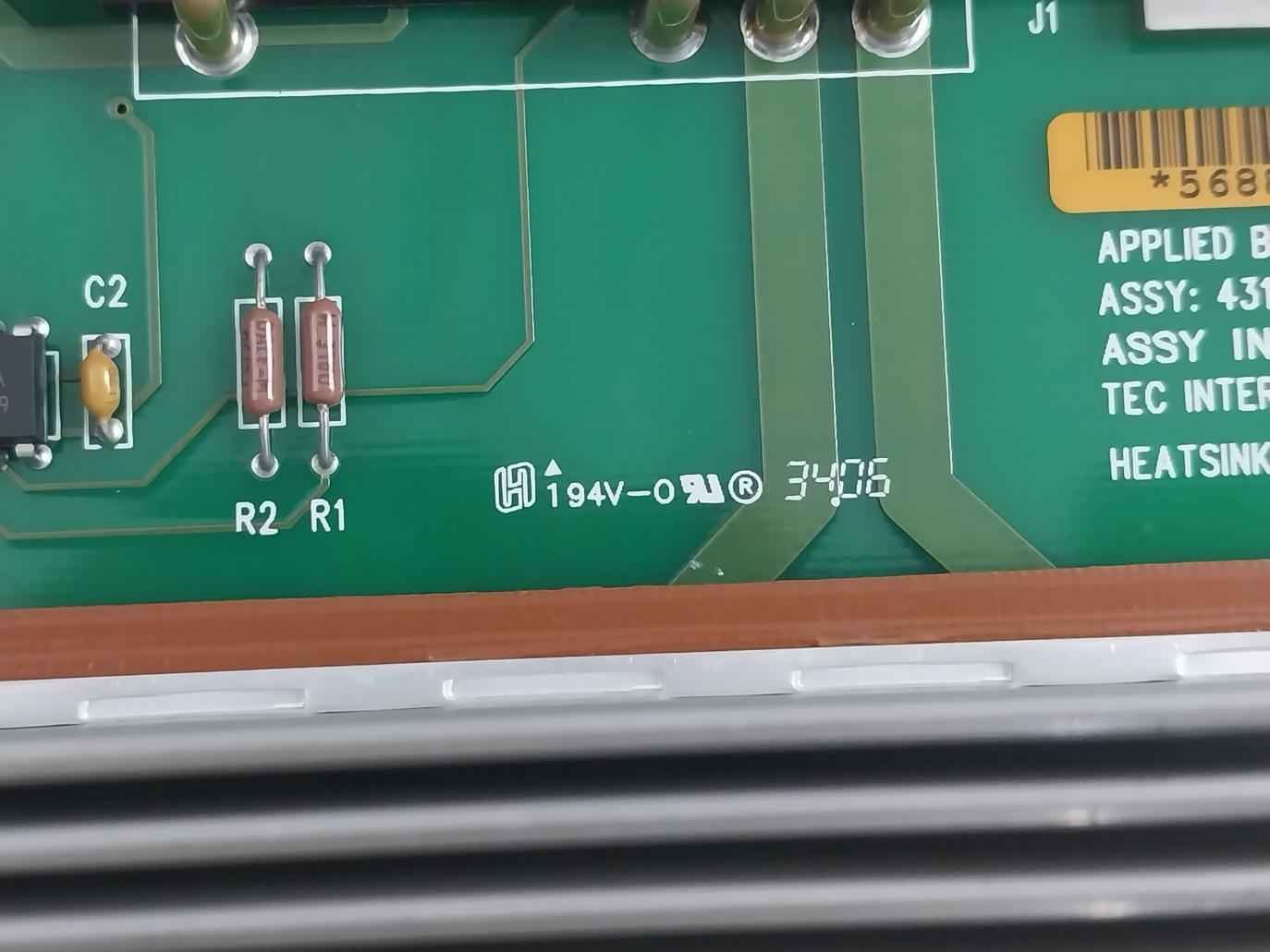 Applied Biosystems 4316725 Microcard Block Cycler Assembly Rev: A7 4315134