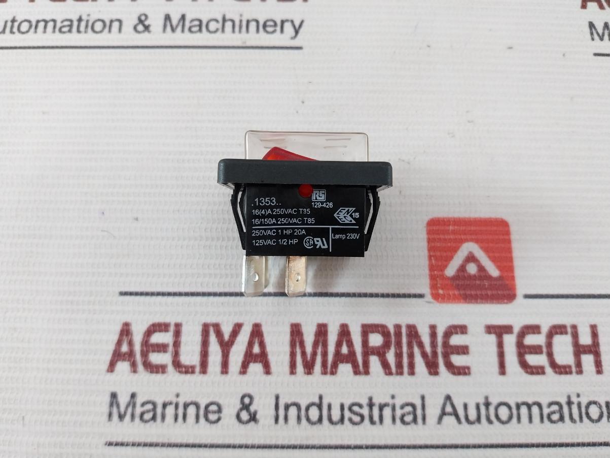 Arcolectric 129-426 Rocker Switch Panel Mount Lamp 230V