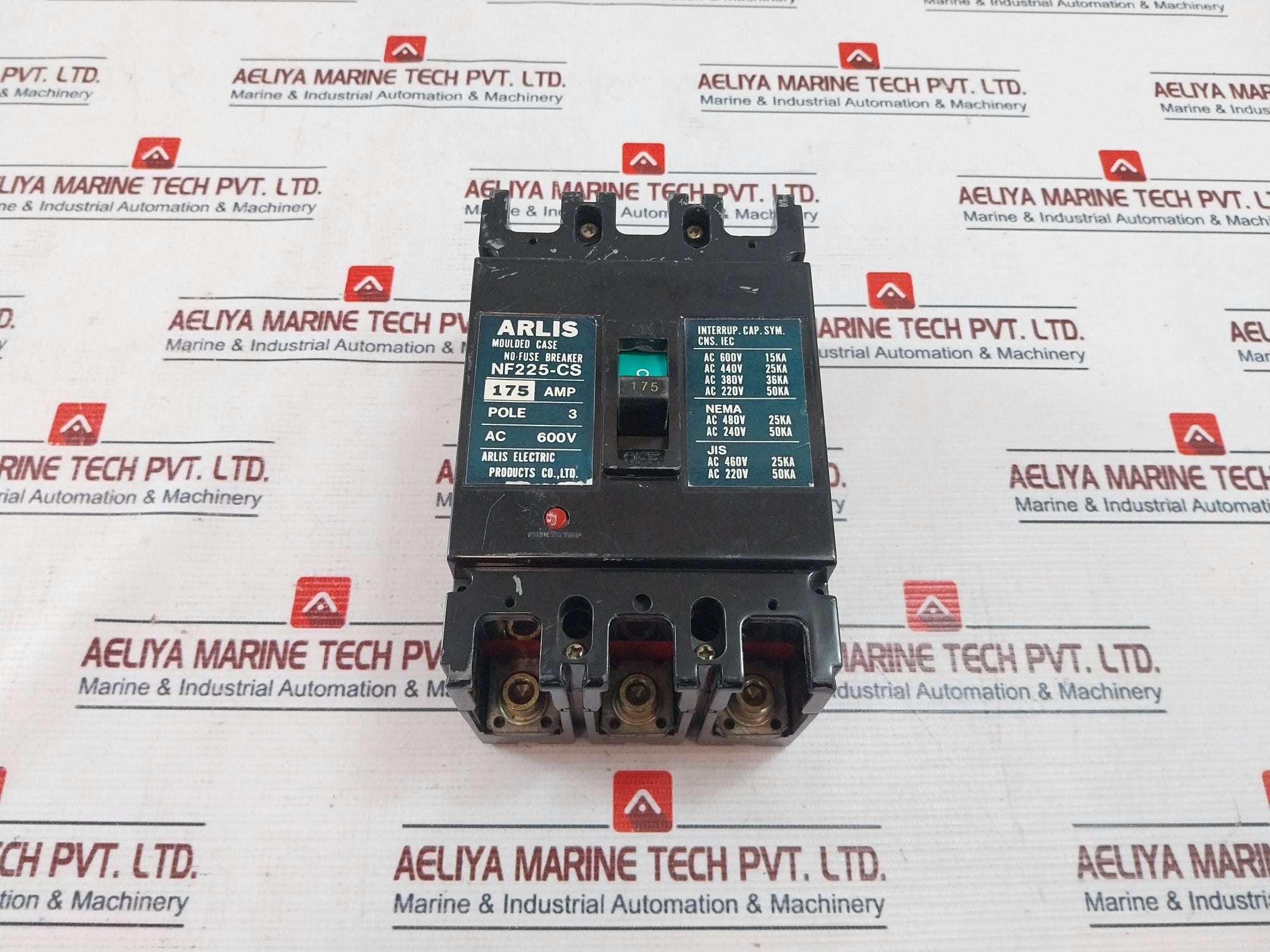 Arlis Electric Nf225-cs Moulded Case No-fuse Breaker 175Amp