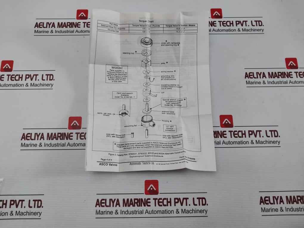 Asco 304044 Red-hat Valve Kit, Spare Part 1”, 8224B24 Solenoid