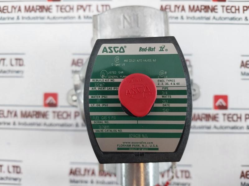 Asco 322467 2-way Internal Pilot-operated Solenoid Valve 8214G38 3/4"