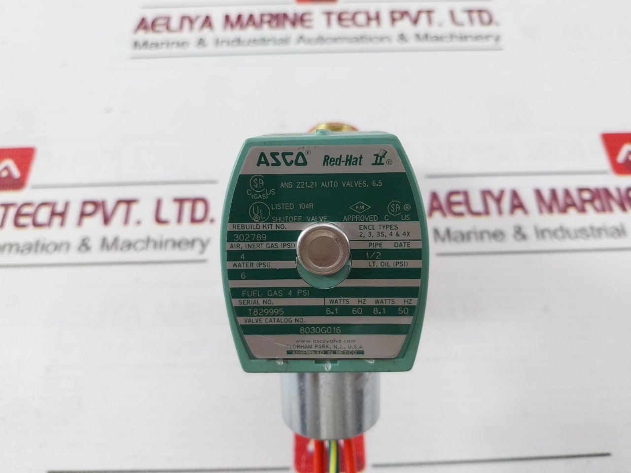 Asco 8030G016 Red-hat Ii Way Solenoid Valve 1/4" 6 Psi