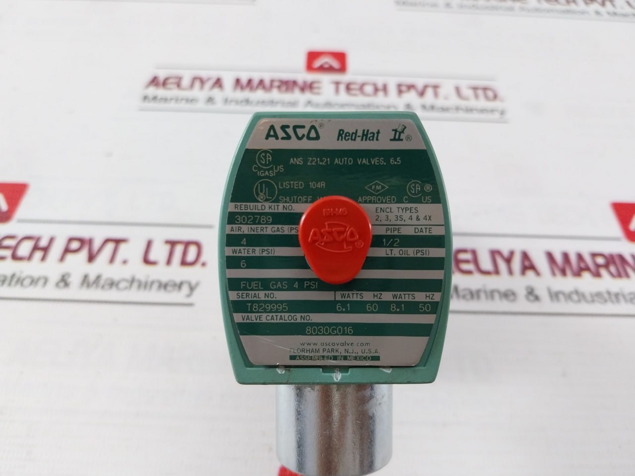 Asco 8030G016 Red-hat Ii Way Solenoid Valve 1/4" 6 Psi