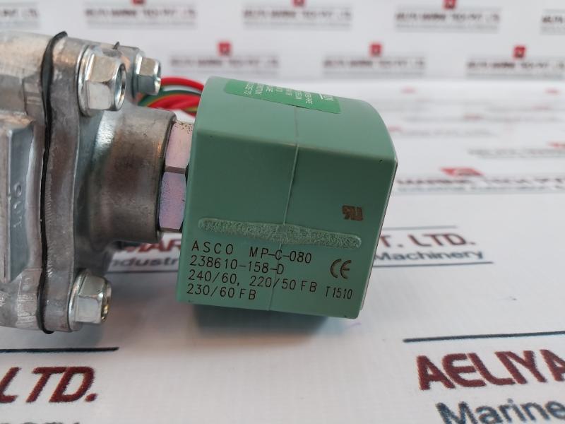 Asco 8214G020 2-way N/C 1/2" Gas Shutoff Solenoid Valve, 24 Vdc, Mp-c-080