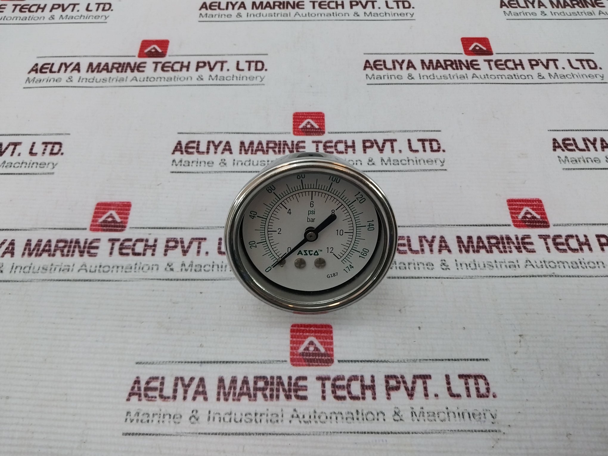 Asco C325316 Pressure Gauge 0-12 Bar