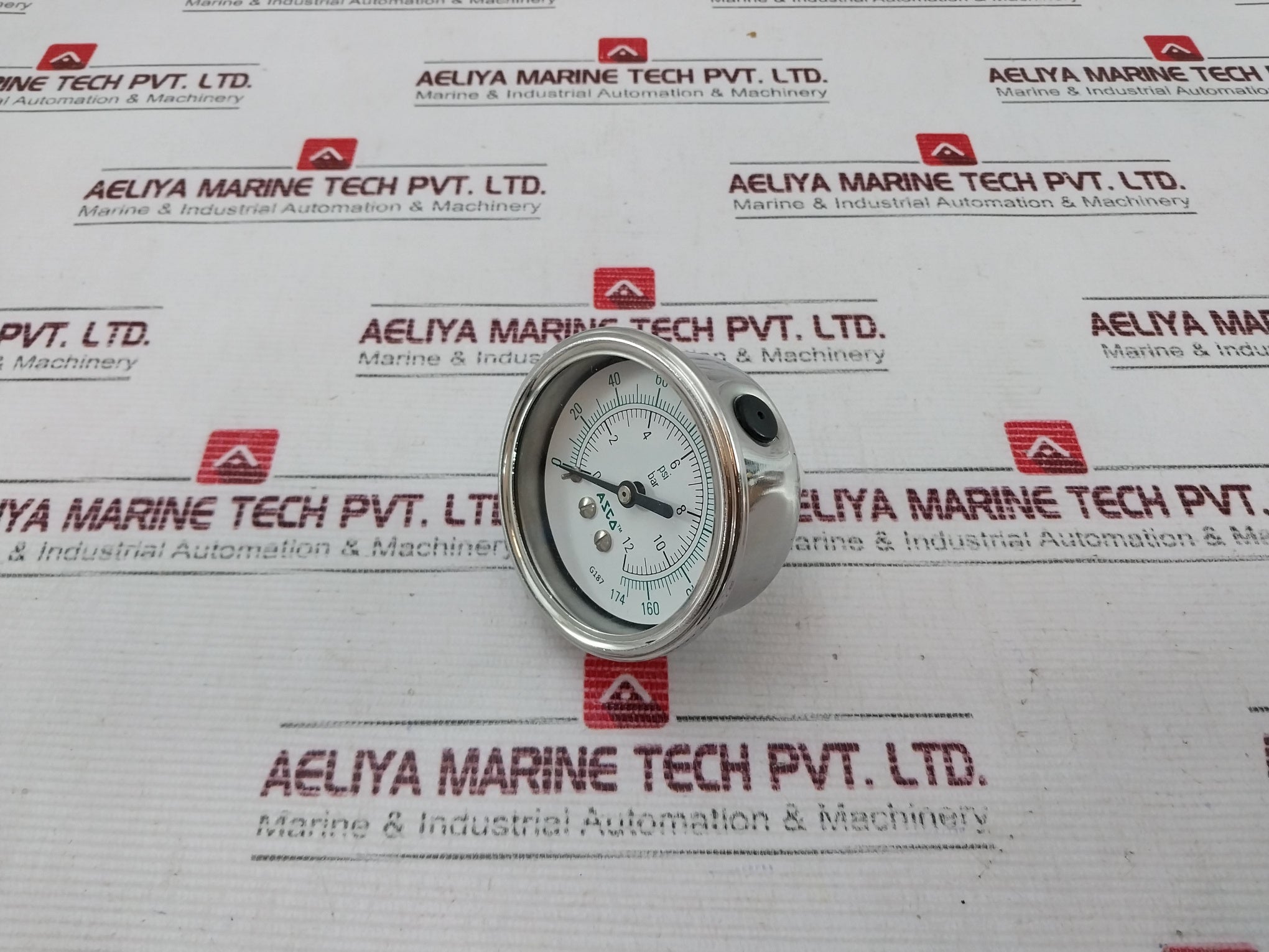 Asco C325316 Pressure Gauge 0-12 Bar