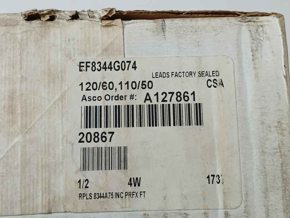 Asco Ef8344G074 4-way Piston/Poppet Solenoid Valve Ef8003G1 10.1W