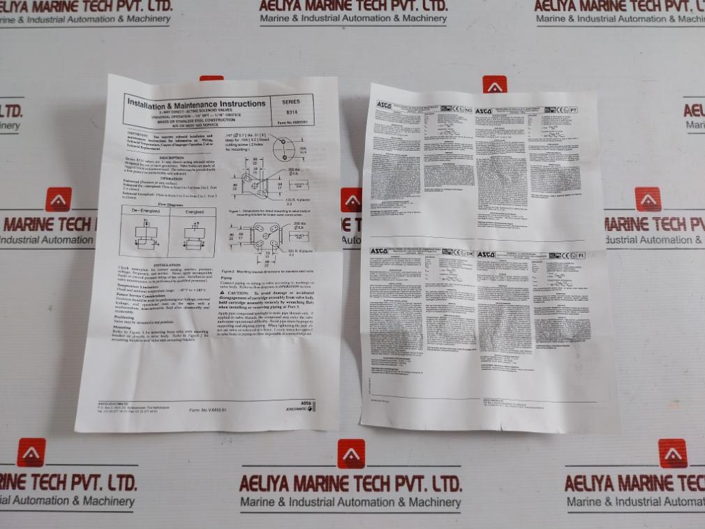 Asco Numatics 3 Way Solenoid Valve Repair Kit Wpisc316816 New