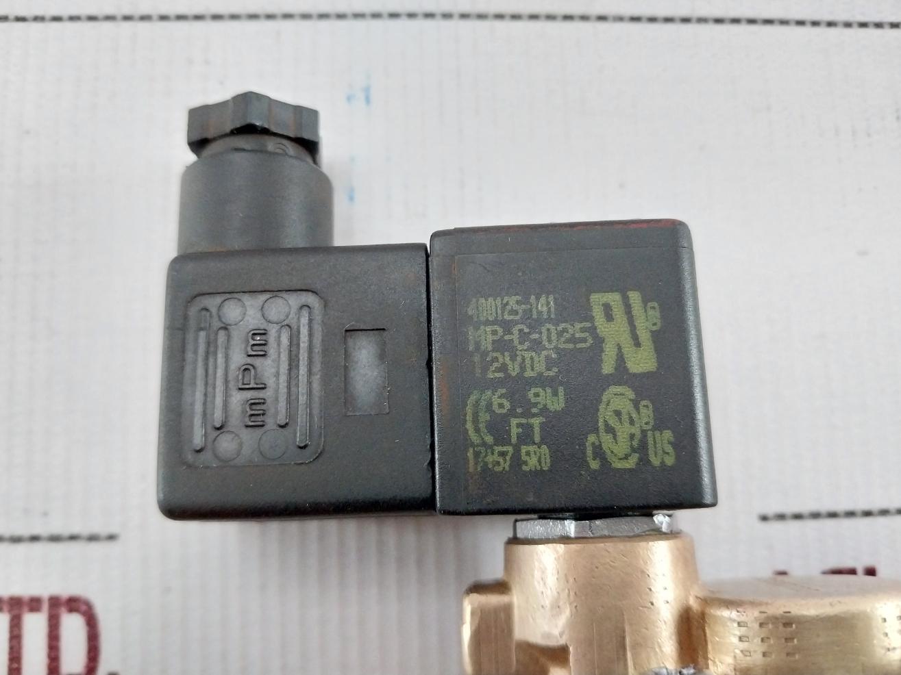 Asco E238D002 Solenoid Valve 12Vdc 6.9W