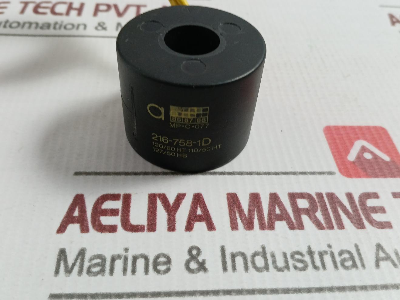 Asco Mp-c-077 Solenoid Valve Coil 216-758-1D 120V Ac 60Hz