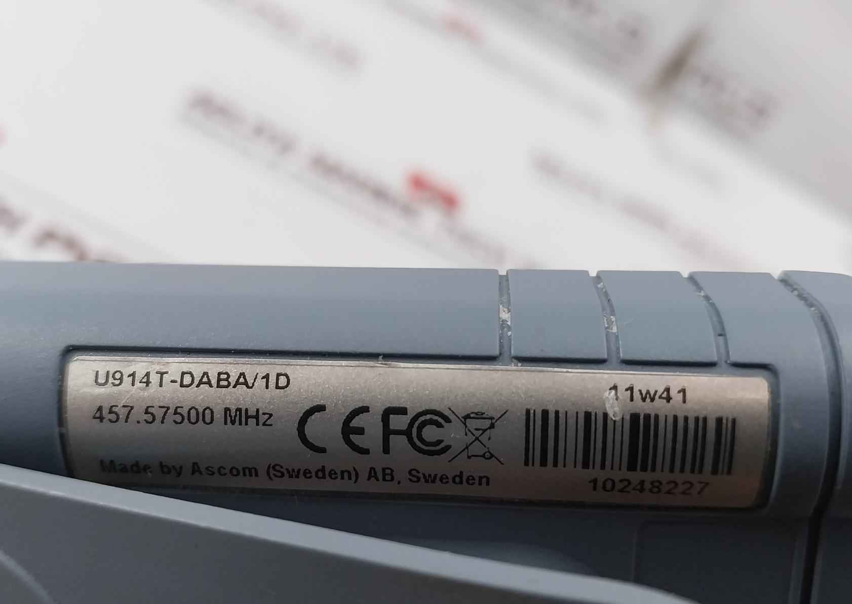 Ascom U914t-daba/1d Pager Unit 457.57500 Mhz